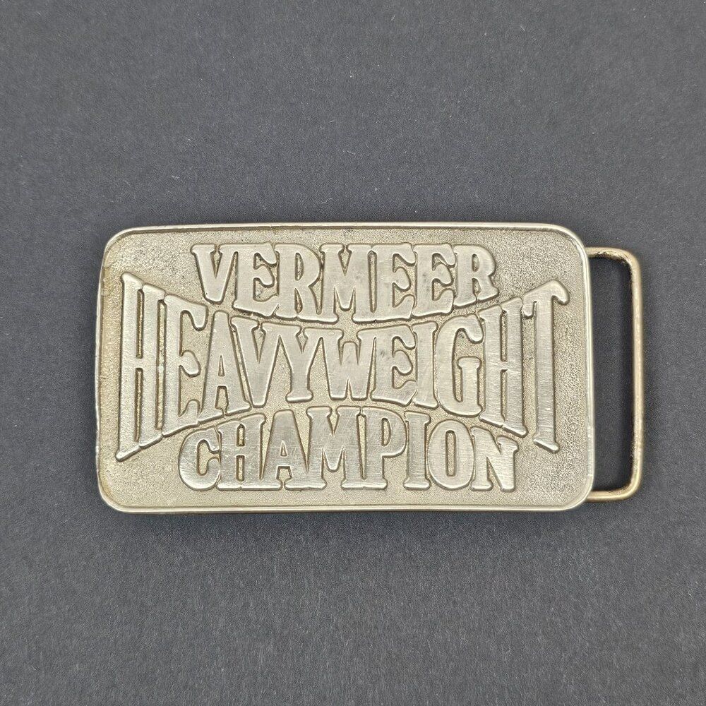 Vermeer Heavyweight Champion Belt Buckle Spec Cast Inc Vtg Agriculture Farmer - Picture 10 of 10